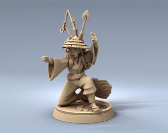 Female Monk Shaolin Monk - 28mm 32mm Resin Miniature - DnD - Dungeons & Dragons Miniatures - Pathfinder  - RPG - Tabletop - Wargaming