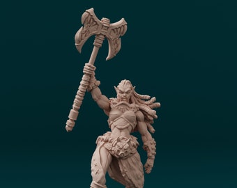 Orc Warrior 32mm Mini D&D Resin 32mm Miniature Dungeons and Dragons Pathfinder Tabletop