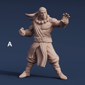 Monk - Resin Miniature - DnD Miniatures - Dungeons & Dragons Miniatures - Pathfinder - Frostgrave - RPG - Tabletop Miniatures