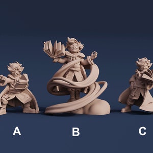 Young Wizard - Resin Miniature - DnD Miniatures - Dungeons & Dragons Miniatures - Pathfinder Miniatures - RPG - Tabletop Miniatures - Mage