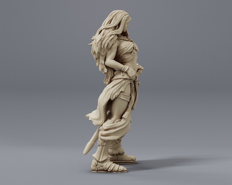 Female Barbarian 3D Printed Miniature Model for Dnd and - Etsy