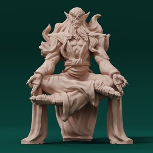 Ancient Monk - Resin Miniature - DnD Miniatures - Dungeons & Dragons Miniatures - Pathfinder Miniatures - RPG - Tabletop Miniatures