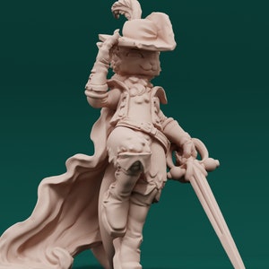 Puss in boots 32mm D&D Resin Miniature Dungeons and Dragons Pathfinder RPG Roleplaying