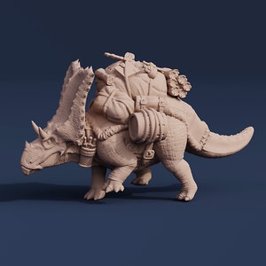 Monture de dinosaure - Miniatures en résine - Miniatures D&D - Miniatures donjons et dragons - Miniatures Pathfinder - RPG - Miniatures de table