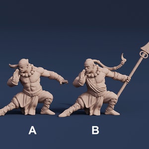 Monk - Resin Miniature - DnD Miniatures - Dungeons & Dragons Miniatures - Pathfinder - Frostgrave - RPG - Tabletop Miniatures
