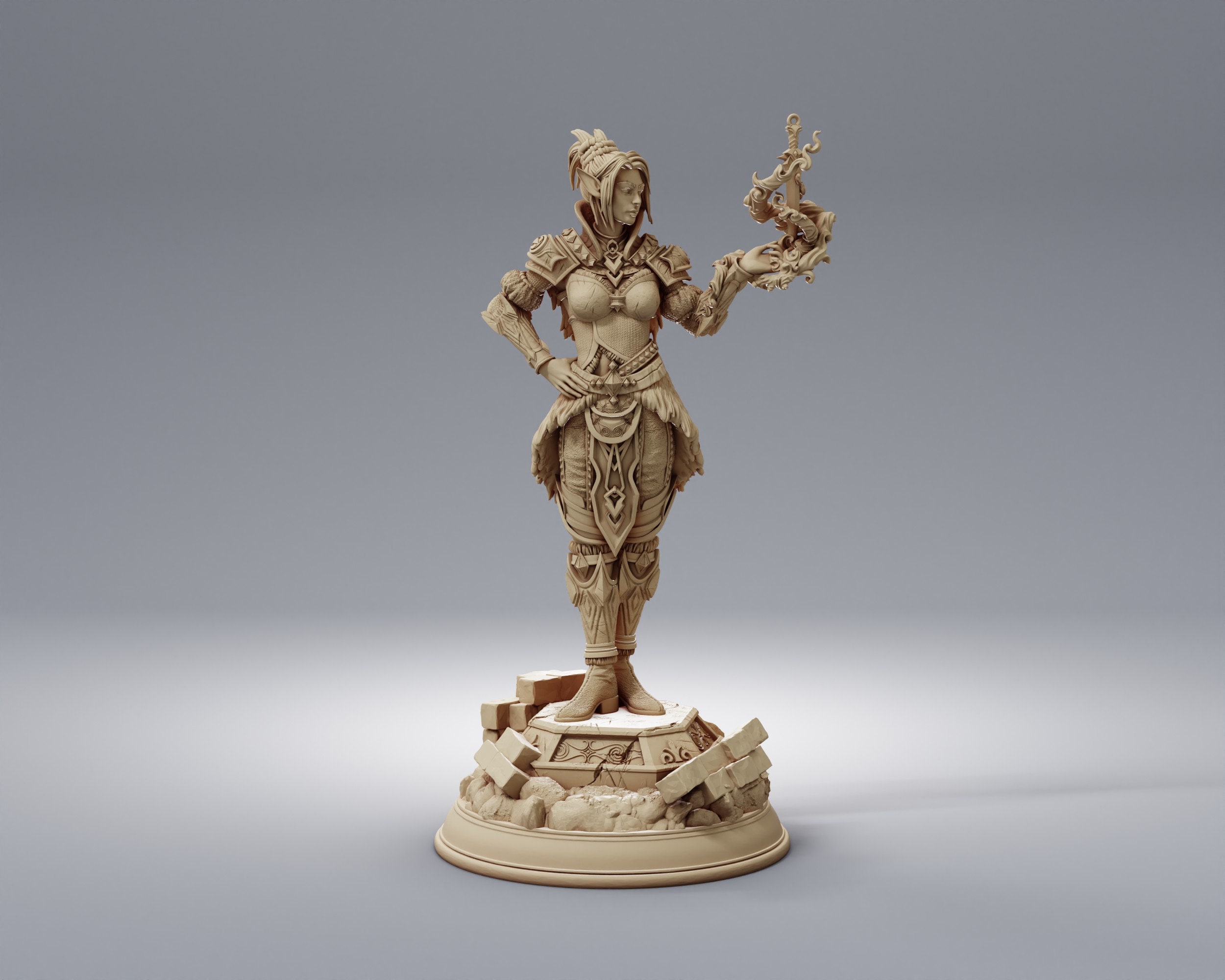 Female Mage - 3D Printed Miniature Model - D&D - 32mm - Tabletop Gaming ...