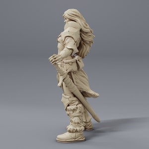 Female Barbarian 3D Printed Miniature Model for Dnd and - Etsy