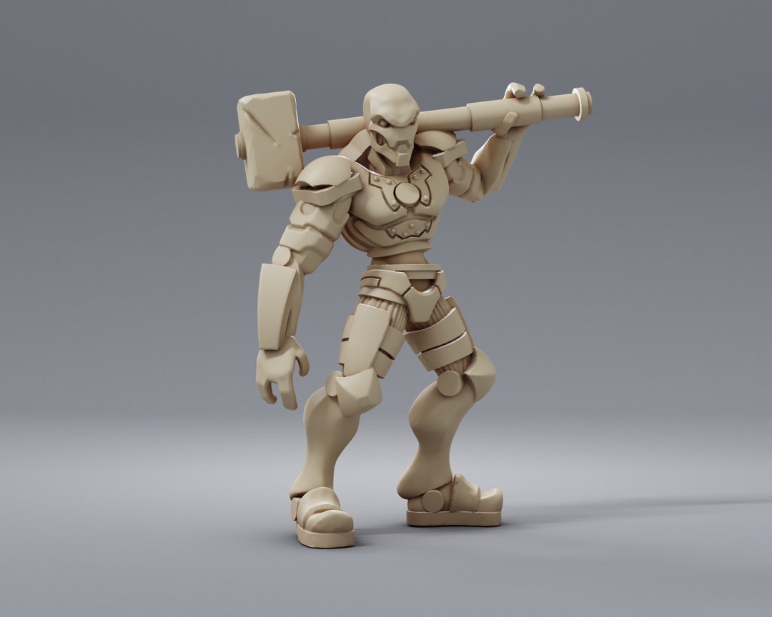Warforged - 28mm 32mm 3D Printed Miniature Model for Dnd and ...