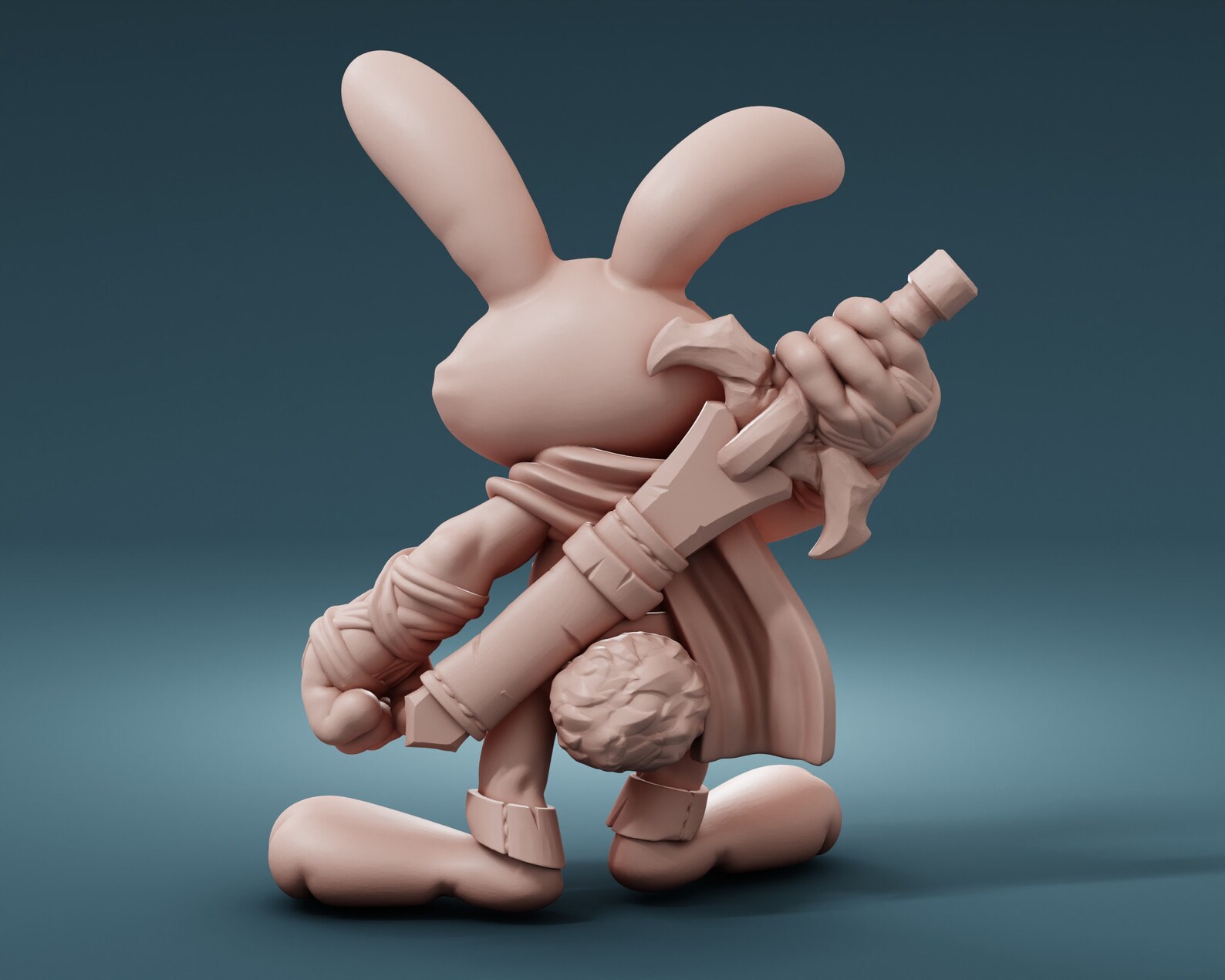 Rabbit Folk Fighter - Resin Miniature - Dnd Miniatures - Dungeons ...
