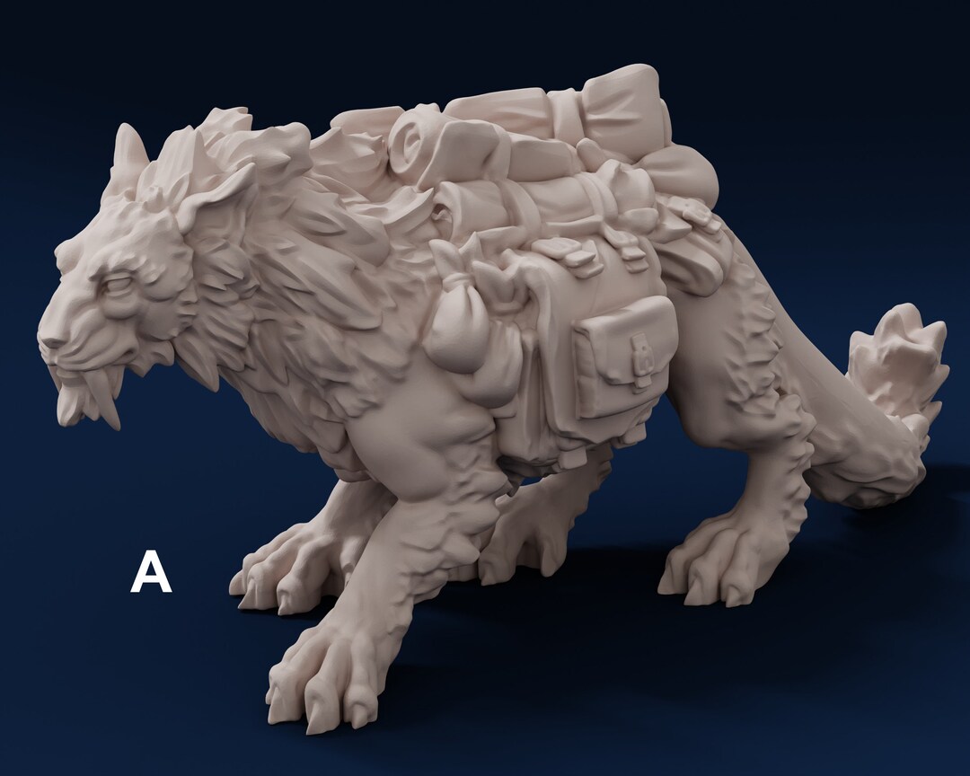 Tiger Pack Mount - Resin Miniature - Dnd Miniatures - Dungeons ...