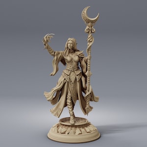 Mago Elfo - Miniatura de Resina de 32 mm Miniaturas DnD Miniaturas Dungeons & Dragons Miniaturas Pathfinder Miniaturas RPG Mesa Wargaming