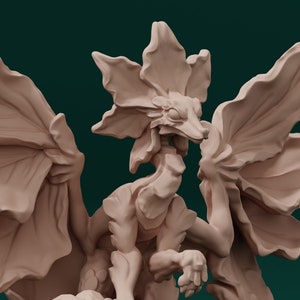 Flower Dragon - 32mm Resin Miniature DnD Miniatures Dungeons & Dragons Miniatures Pathfinder Miniatures RPG Tabletop Wargaming