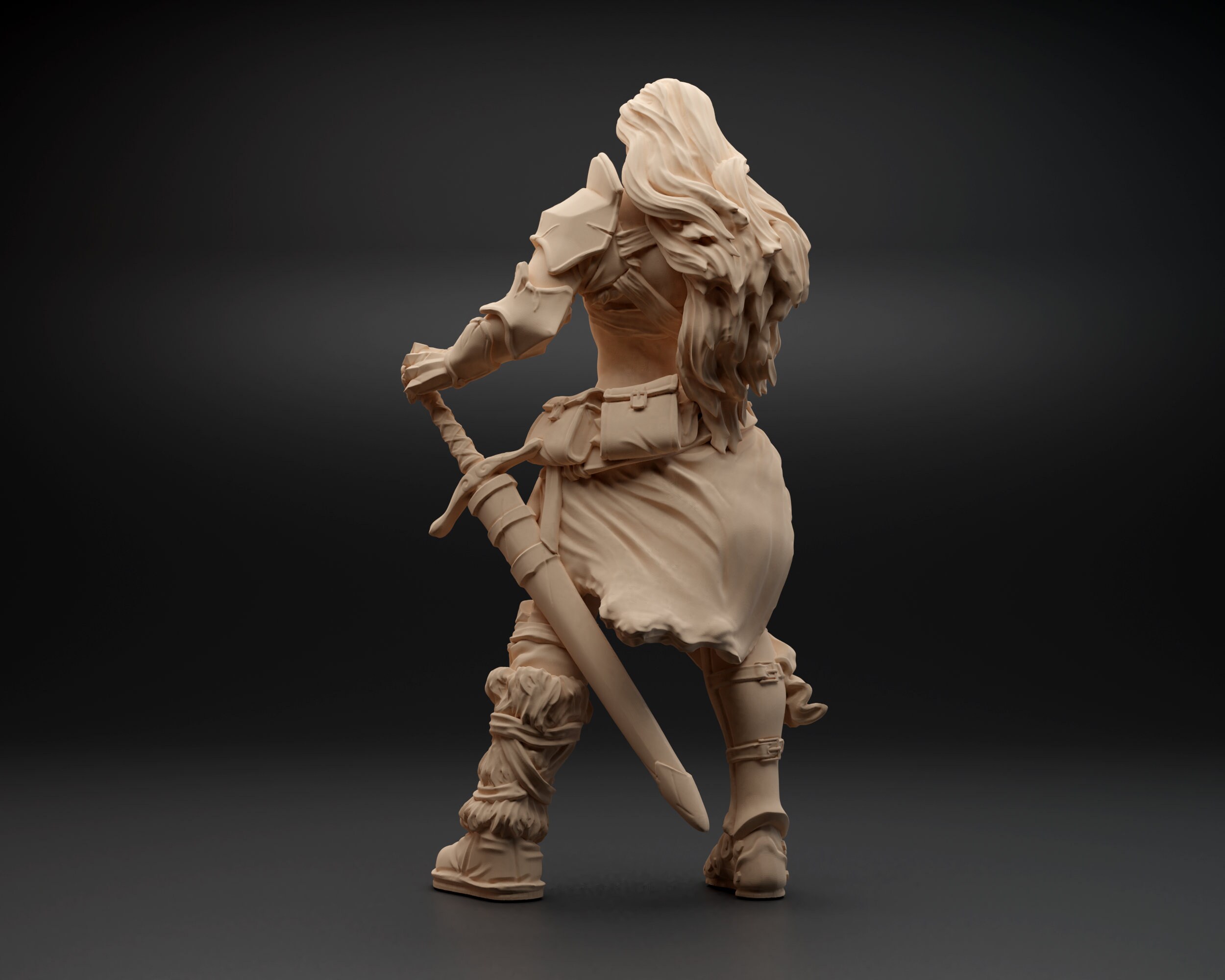 Female Barbarian 3D Printed Miniature Model for Dnd and - Etsy