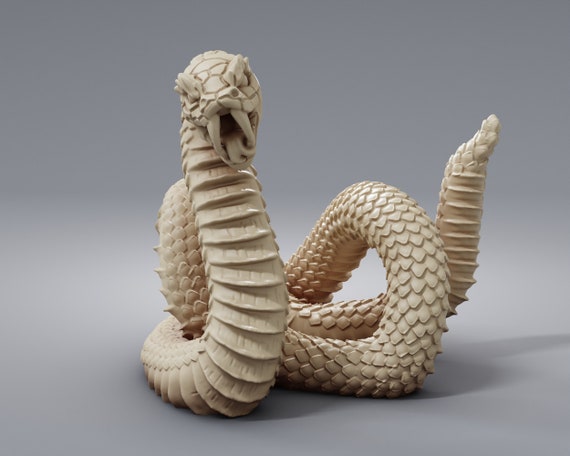 GIANT COBRA Snake 3D Print Mini Resin Dungeons and -  Hong Kong