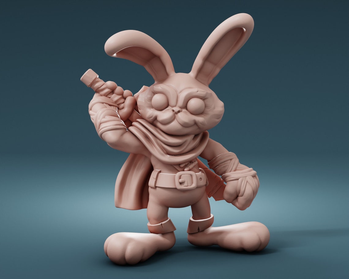 Rabbit Folk Fighter - Resin Miniature - Dnd Miniatures - Dungeons ...