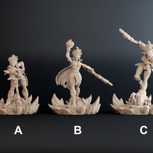 Fire Mage - Sorcerers - Resin Miniature - DnD Miniatures - Dungeons & Dragons Miniatures - Pathfinder Miniatures - RPG - Tabletop Miniatures