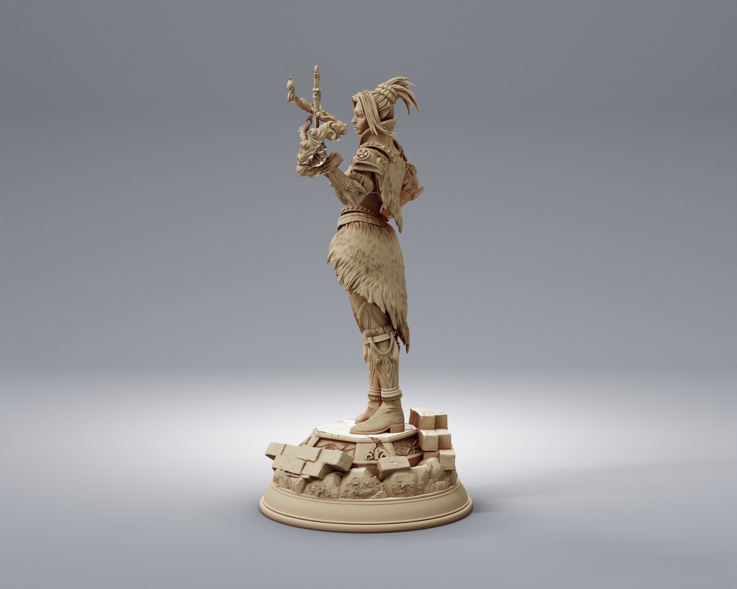 Female Mage - 3D Printed Miniature Model - D&D - 32mm - Tabletop Gaming ...