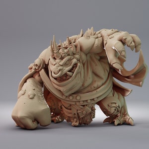 Frog-folk King  -  Resin Miniature - DnD Miniatures - Dungeons & Dragons Miniatures - Pathfinder Miniatures - RPG - Tabletop Miniatures