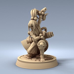 Female Monk Shaolin - 28mm 32mm Resin Miniature - DnD - Dungeons & Dragons Miniatures - Pathfinder - Frostgrave - RPG - Tabletop - Wargaming