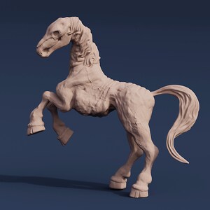 Undead Steed - Resin Miniature - DnD Miniatures - Dungeons & Dragons Miniatures - Pathfinder Miniatures  - Tabletop Miniature