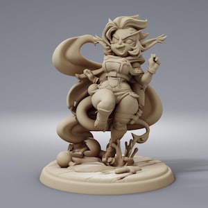 Female Tiefling Hero - 28mm 32mm Resin Miniature - DnD - Dungeons & Dragons Miniatures -  Frostgrave - RPG - Tabletop - Wargaming