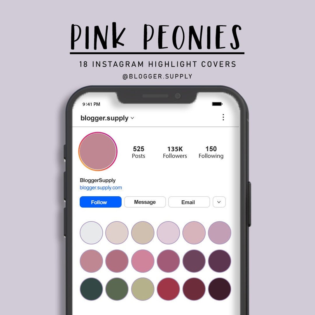 Instagram Highlight Covers - 18 IG Covers for Instagram Stories - Solid ...