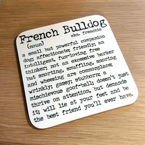 French Bulldog Coaster, dog lovers gift