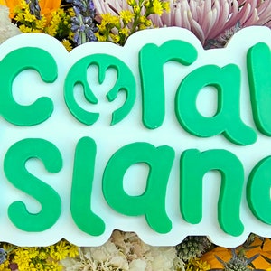 Coral Island Logo - 5.5 inches (3D printed)