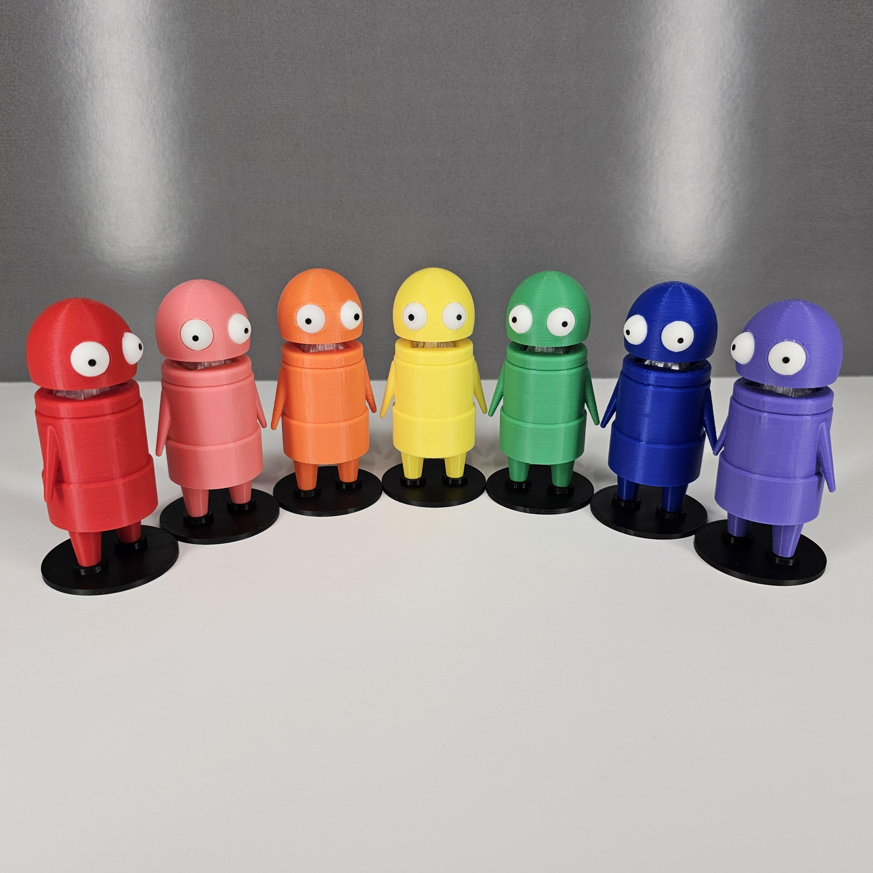 3D Printed R.E.P.O. Semibot - REPO Robot Clicker Fidget Toy - Display Stand Included - 7 Color Choices!