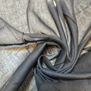 Black 100% Cotton Muslin Fabric Soft Voile Cheesecloth Dress Craft Costume Material 44&quot; By the Meter