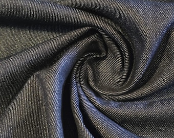 Deep Navy Cotton Denim Fabric 58" Wide – Dark Indigo Jeans Dressmaking Sewing Material by the Metre