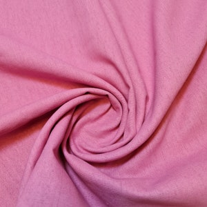 Candy Pink Linen Fabric for Dressmaking Clothing Curtains Home Decor Craft Material By The Meter 58&quot;