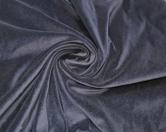 Navy Blue 100% Cotton Velvet Fabric Costume Dress Craft Upholstery Material 44"