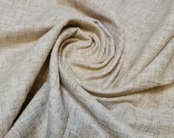 Beige Shot 100% Cotton Linen Fabric – Dress, Craft & Costume Material (44” Wide)