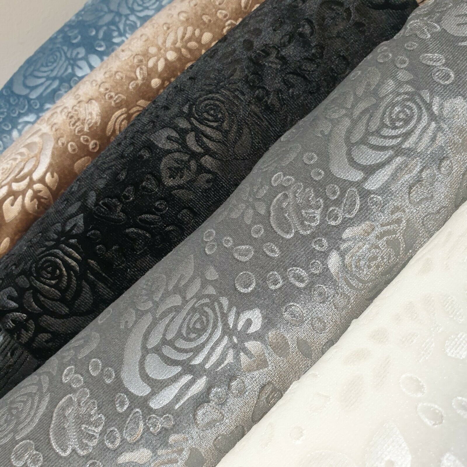 Velour Pattern Embossed Roses Floral Embossed Velvet Velour Dress Craft Cushion Fabric - Etsy UK