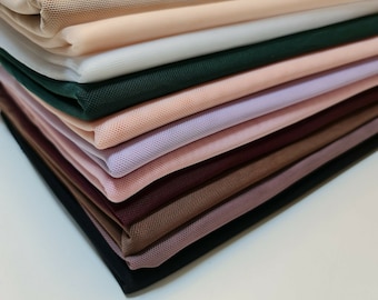 Power Net Fabric Premium Sheer 4 Way Stretch Mesh Lining Dressmaking Material 58