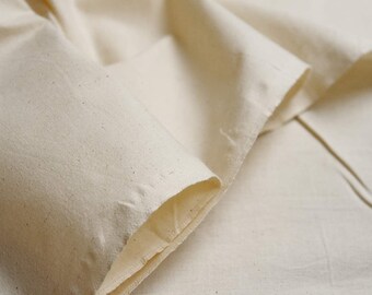 Natural Plain Midweight Calico Fabric 100% Cotton 63/160cm