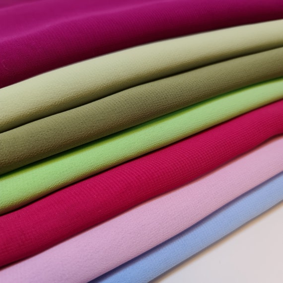 100% Poliestere Pesante Tinto In Filo, Crêpe Koshibo - Foto 9