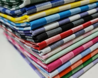 Gingham Polycotton Fabric 1" Check Sewing Dressmaking Curtains Dress Craft Material 44" By The Meter