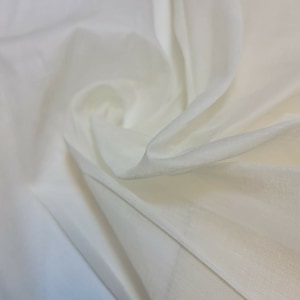 Cream 100% Cotton Muslin Fabric Soft Voile Cheesecloth Dress Craft Costume Material 44&quot; By the Meter