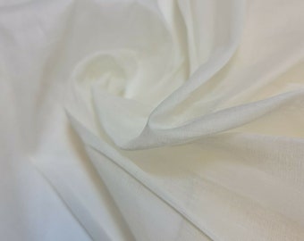 Tessuto Garza Di Cotone 100% Bianco 210cm Largo - Stoffa Per Cucito E Fai Da Te