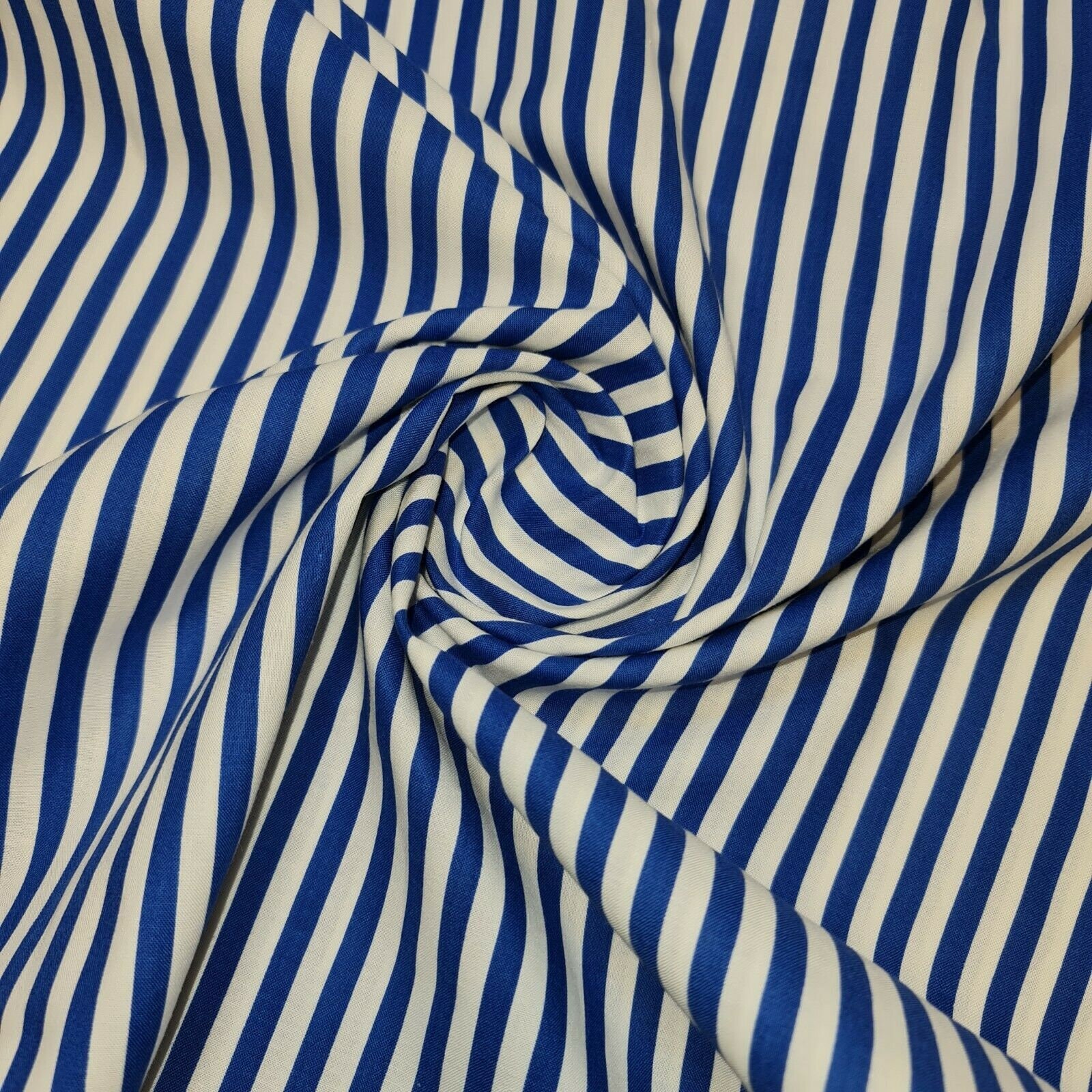 White Crepe Georgette Black White Pin Stripe Drape Craft Dress Fabric 58" 