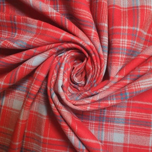 Brushed 100% Cotton Flannel Material Winceyette Tartan Dress Craft Quilting Fabric 58" By The Meter Royal Stewart