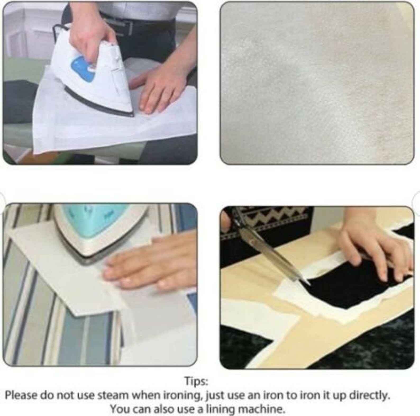 Iron on Fusible Black White Interfacing Medium Weight Pre Cut Etsy