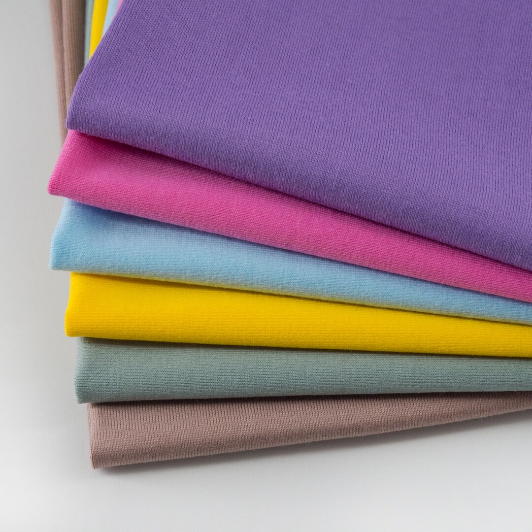 100 Cotton Jersey Material Stretch Plain Knit T Shirt Baby Grow Dress 