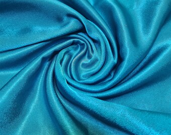 Turquoise Colours Dress Craft Wedding Crepe Back Material 58 Plain Silky Satin Fabric 50 Turquoise Colours Dress Craft Wedding Crepe Back Material 58 Plain Silky Satin Fabric 50