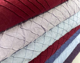 Linen Blend Pintuck Dressmaking Quilting Craft Fabric 54" Wide By The Meter