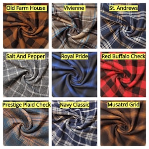 Flannel 100% Cotton Tartan Dress Craft Brushed Cotton Fabric Winceyette