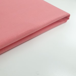 Coral 100% Cotton Plain Fabric for Crafts Dress Quilting Lining Material 44&quot; by the Meter
