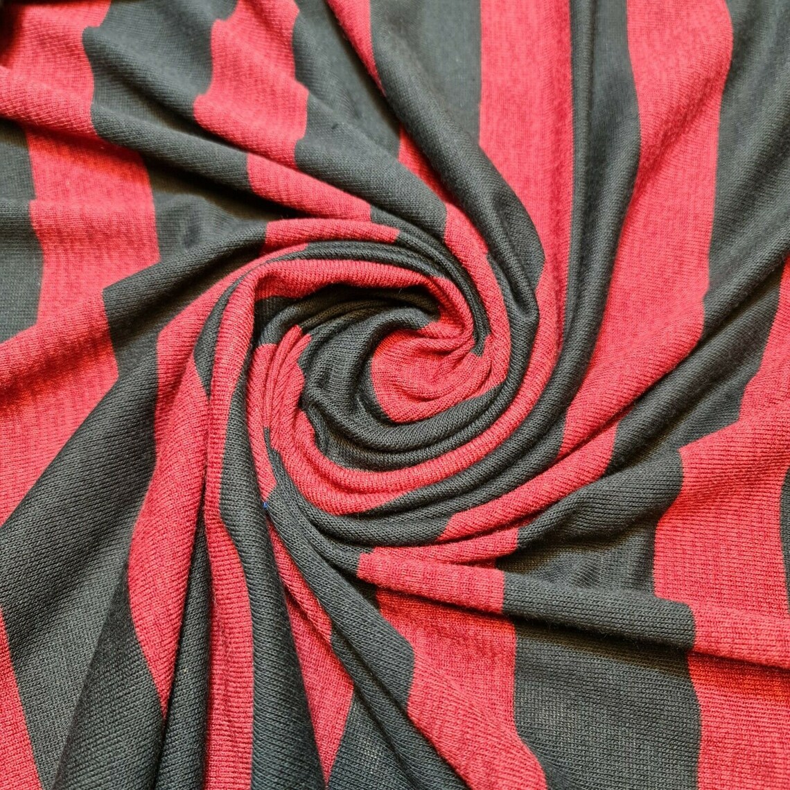 Viscose Jersey Stretch Stripes Navy Red Craft Dress Fabric Etsy UK